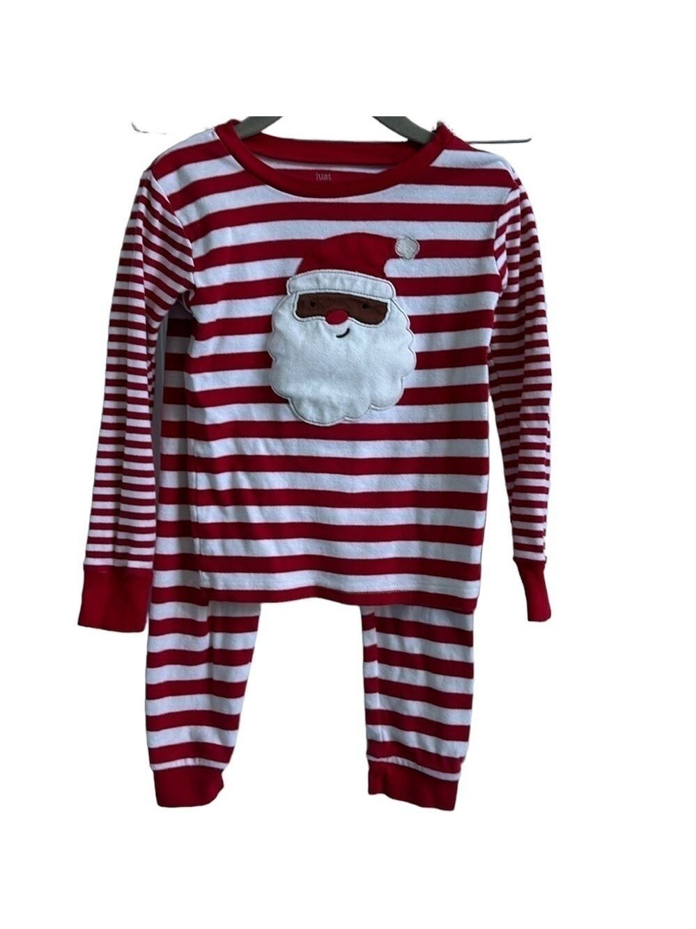 Carters Christmas Santa Snug Fit Striped Pajama Set Size 5T Unisex